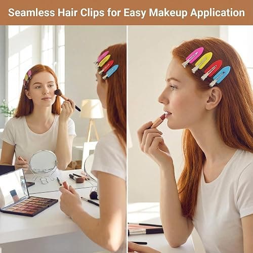 Creaseless Hair Clips for Women Styling 40Pcs Getting Ready No Crease Hair Clips for Bangs Setting No Bend Dent Makeup Clip Application Skincare Clip (Multicolor) thumbnail 7