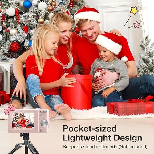 Hlieeosfcn Digital Camera, 1080P FHD 50MP Kids Digital Camera with 32G TF Card, Auto Focus Point timed shooting feature Rechargeable Compact Camera with 16X Digital Zoom Camera thumbnail 8