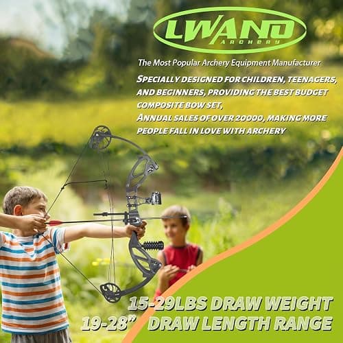 Compound Bow Archery Sets for Youth & Kids,Beginners, Right Hand Compound Bows, Draw Length 18"-27",15-30 lbs Draw Weight, 260fps, Hunting Bow Archery Arrows Set thumbnail 2