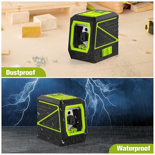 Laser Level with Tripod, 100 feet Green Cross Line Self Rotary Leveling Laser Level, Vertical and Horizontal Line, Rotatable 360 Degree, Manual Self leveling and Pulse Mode,IP54 Waterproof & Battery thumbnail 3