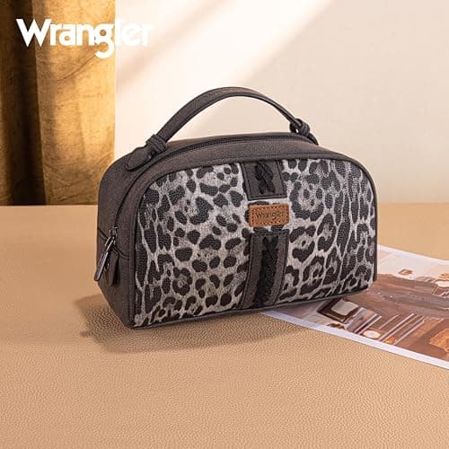 Montana West Wrangler Makeup Bags for Women Leopard Print Toiletry Bag Small Travel Cosmetic Organizer for Gift thumbnail 7