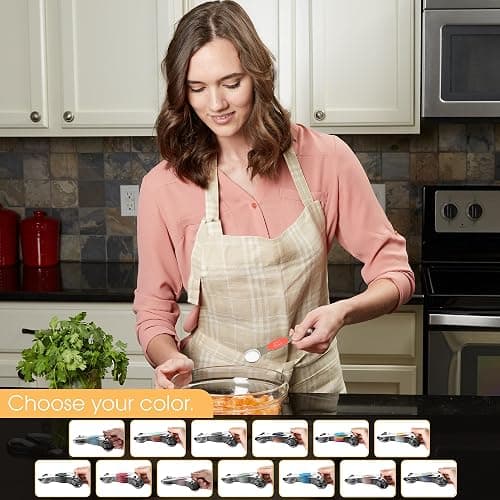 Spring Chef Stainless Steel Magnetic Measuring Spoons Set of 8 with Leveler, Nesting Metal Teaspoon & Tablespoon Measuring Spoons, Kitchen Gadgets for Baking & Cooking, Fits in Most Spice Jars - Neon thumbnail 2