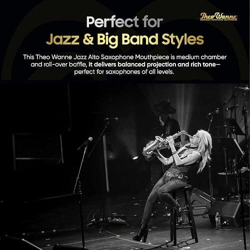 Theo Wanne ESSENTIALS Jazz Alto Saxophone Mouthpiece with Medium Chamber, Roll-Over Baffle & Balanced Tone for Smooth Jazz, Classic & Big Band - Exceptional Clarity Sax Mouthpiece - Size 7 (0.081") thumbnail 3