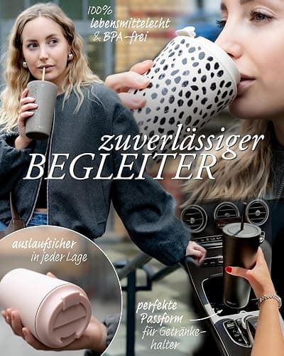 MAMEIDO Thermobecher 350 ml, dichter Kaffeebecher to go aus Edelstahl doppelwandig isoliert, auslaufsicher, Coffee to go Becher warmhaltend (Wild Allure) thumbnail 4