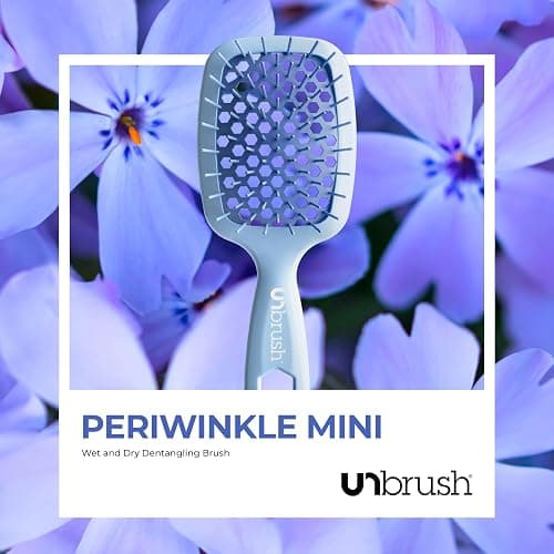 FHI Heat UNbrush Mini Detangler Brush for Pain-Free Brushing on All Wet or Dry Hair Types — Durable Duoflex Anti-Static Bristles, Lightweight Handle, Vented Mini Hair Brush thumbnail 8