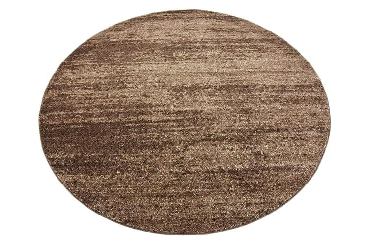 Unique Loom Del Mar Collection Area Rug - Lucille (6' 1" Round, Brown/ Ivory) thumbnail 6
