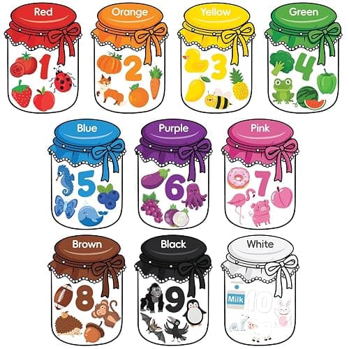 10Pcs Magnetic Color Sorting Cute Fridge Magnets for Kids Color Sorting | 60 Fridge Magnet Soft Magnets for Early Education Color Sorting Fine Motor Skills Boys Girls Gifts - Image 1