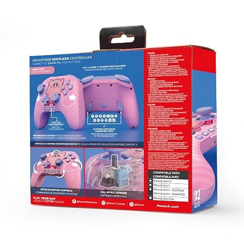 PowerA Advantage Wireless Controller for Nintendo Switch 2 - Kirby PuffOfficially Licensed, Hall Effects, Mappable Buttons, Pro Controller, C Button, Motion Controls thumbnail 2