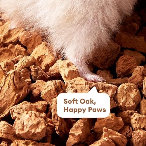 BUCATSTATE Cork Bedding 5L, Natural Hamster Bedding | Odor Control for Dwarf Syrian Hamsters, Gerbils, Mice, Low-dust Hamster Substrate with Paper Hideout Box (Grain 4-5mm) thumbnail 3