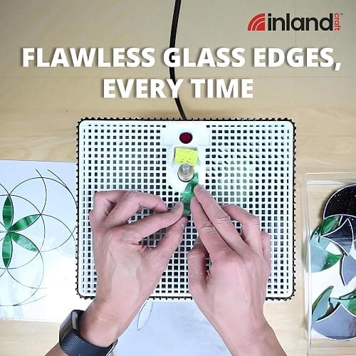 Inland Craft WizCG Glass Grinder, Stained Glass Grinder Machine Mosaic & Grinder Tool, for Edging, Shaping, Drilling - For Professionals & Hobbyists - Includes 2 Diamond Bits - White thumbnail 7