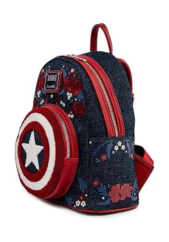 Loungefly Captain America 80th Anniversary Sheild Mini Backpack thumbnail 4