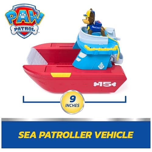 Paw Patrol Sea Patroller Vehicle with Chase and Shark Figure thumbnail 3