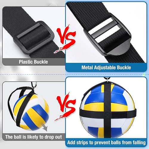 TOBWOLF Volleyball Spike Trainer, Elastic Self-Training Volleyballs Resistance Band, Volleyball Equipment Training Aid Improves Serving, Jumping, Arm Swing Mechanics and Spiking Power thumbnail 4