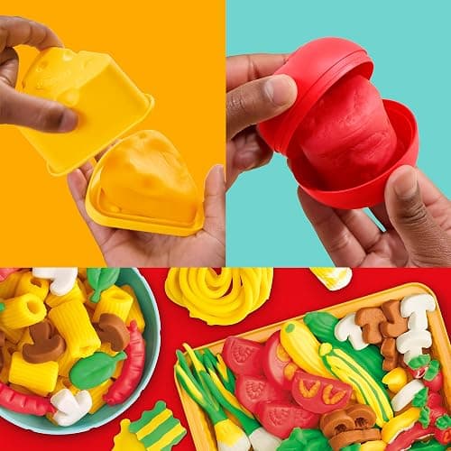 Play-Doh Super Sizzlin' Kitchen Playset, Realistic Cooking Toy Sounds, 25+ Play Foods to Create, Kids Arts & Crafts 3+ thumbnail 4