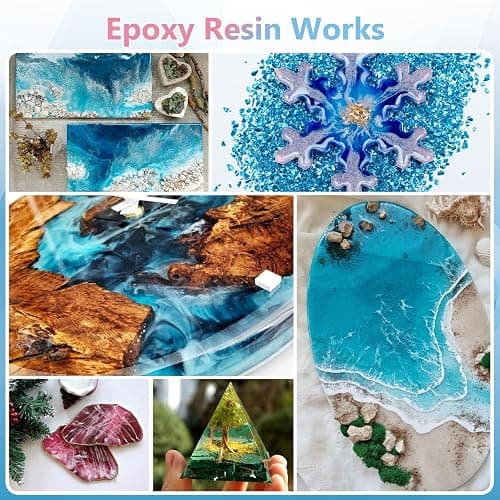 Epoxy Resin 1Gallon - Crystal Clear Epoxy Resin Kit - No Yellowing No Bubble Art Resins Casting for Art Crafts, Jewelry Making, Wood & Molds(1/2 Gallon x 2) thumbnail 6