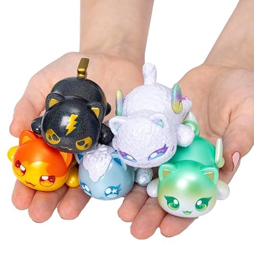 Aphmau Mystery MeeMeow Figures Multi-Pack – Elemental Glow Party, YouTube Minecraft Gaming Channel, 5 Exclusive Glow-in-The-Dark Elemental Figures, Official Merch thumbnail 2