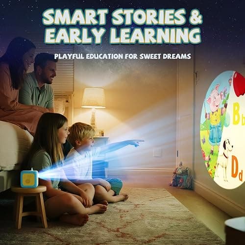 Neikko Story Projector for Kids, Story Machine with Early Learning, Music | Night Sky Lights, Storybook Projector, Moonlight Storytime Projector, Story Telling Toy for Toddlers, Gift for Kids Aged 3+ thumbnail 3