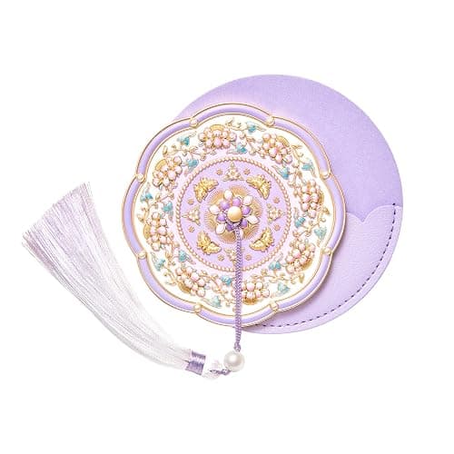 Compact Mirror, Pocket Mirror, Portable Travel Makeup Mirror, Small Lightweight Slim Handheld Mirror for Purse/Handbag/Wallet, Cosmetic Beauty Mirror with Storage Cover, Cute Mini Size Vanity Mirror - Image 1