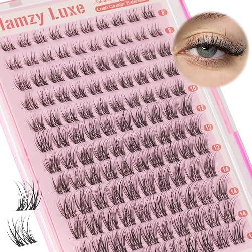 Wispy Lash Clusters Natural 8-14MM Eyelash Clusters CC Invisible Band Short Curly Cluster Eyelash Extensions DIY Versatile Eye Lashes Clusters Extension by MAMZY LUXE thumbnail 9