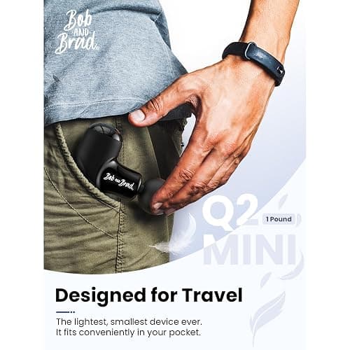 BOB AND BRAD Q2 Mini Massage Gun, Pocket-Sized Deep Tissue Massager Gun, Portable Percussion Muscle Massager Gun, Ultra Small & Quiet Muscle Massage Gun for Muscle Recovery with Carry Case thumbnail 2