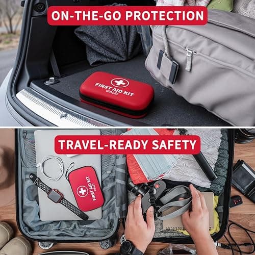 @AL21 All-Purpose First Aid Kit 184 Pieces, Emergency Kit for Home, Travel, Car, Business, Worksite and Office, Portable Emergency Supplies for Minor Cuts, Scraps, Sprains & Burns thumbnail 5