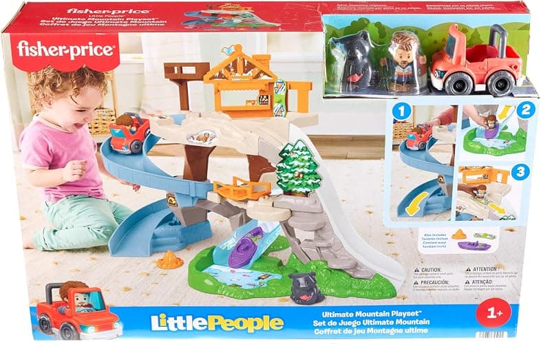 Fisher-Price Little People Ultimate Mountain Playset | 18-inch Tall, Fun Vehicle Play, 6 Pieces, Toddlers & Preschool Kids Ages 1+ Years thumbnail 6
