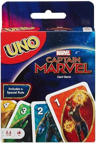Mattel Games UNO Captain Marvel Kids and Family Card Game - Image 1