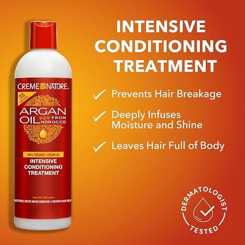 Creme of Nature Argan Oil from Morocco Sulfate-Free Moisture & Shine Shampoo & Conditioner, 2 Count thumbnail 6