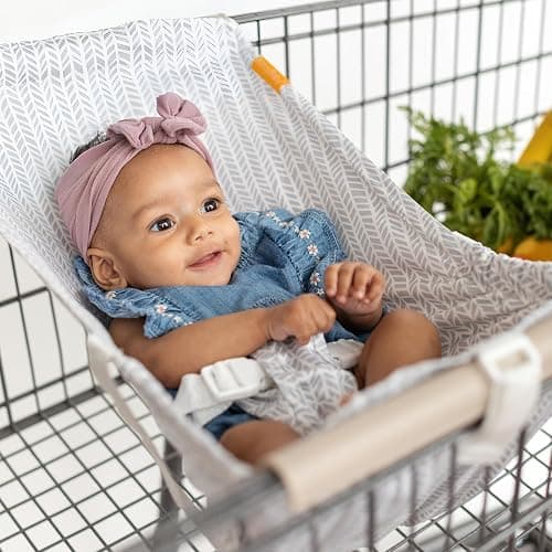 Binxy Baby Shopping Cart Hammock – Infant Seat for Grocery Carts – Holds Car Seats Securely – Compatible with Select 4-Seater Wagons (20–24” Wide) – Supports Up to 50 lbs – Little Arrow - Image 1