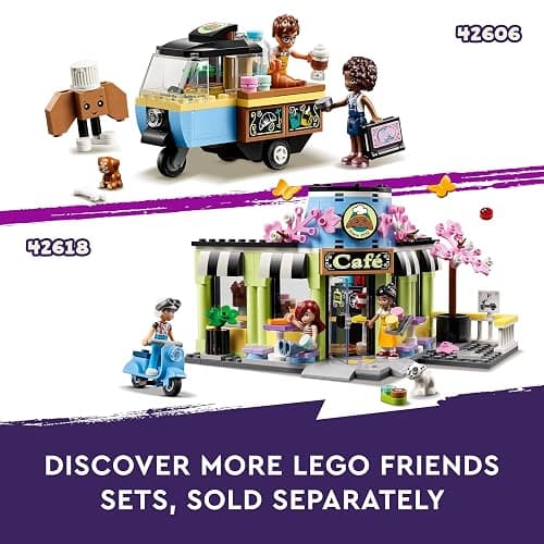 LEGO Friends Heartlake City Café Toy for Kids, Bakery Building Set, Birthday Gift Idea for 6 Plus Year Old Girls and Boys, with 3 Mini-Dolls and a Dog Figure 42618 thumbnail 9