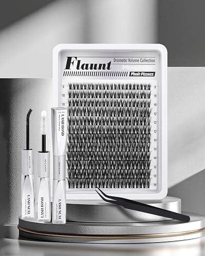 Flaunt Lash Clusters Kit Wispy Cluster Eyelash Extensions Kit CD-Curly Natural Individual Lashes DIY Lash Extension Kit 132Pcs Flora Cluster Lashes with Bond and Seal and Tweezers by Mavphnee (8-18MM) thumbnail 9