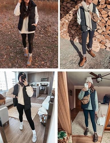 Zeagoo Women Puffer Vest Lightweight Stand Collar Sleeveless Winter Warm Zip Up Padded Outerwear Jackets with Pockets S-XXL thumbnail 5