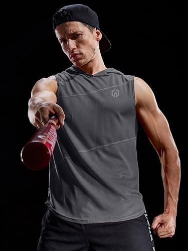 NELEUS Dry Fit Workout Athletic Muscle Tank Top Running Shirts with Hoods thumbnail 6