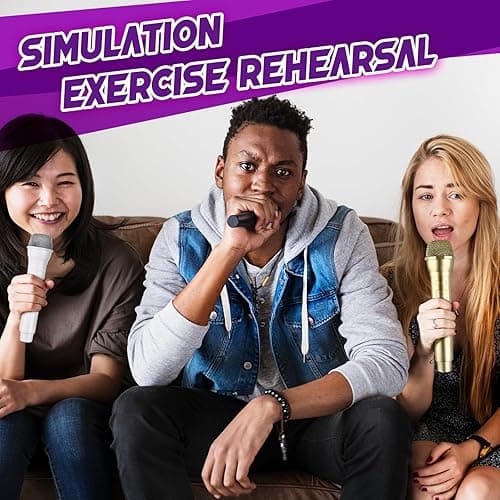 5 Pieces Microphone Prop Play Plastic Toy Microphone Fake Microphone Prop Simulate Speech Practice Plastic Microphone Plastic Fake Microphone Stage Mic Prop for Boys Girls Costume Party Favors 5 Color thumbnail 4