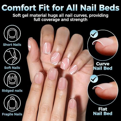 Extra Short Square Nail Tips: XS Short Nail Tips 360PCS Fake Nails 12 Sizes Soft Gel Pre-Shaped Acrylic Clear Square Press on Nails Tips for Nail Extension Home DIY Salon thumbnail 2