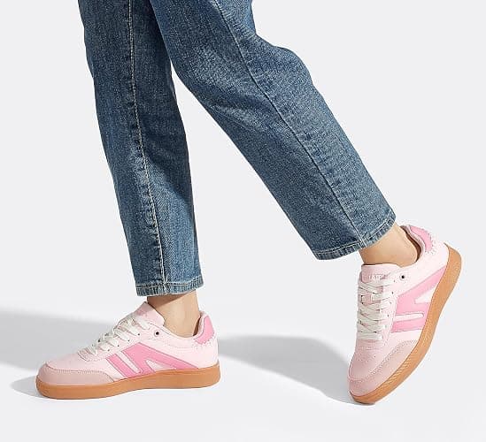LUCKY STEP Women Classic Retro Gum Sole Fashion Sneakers Casual Tennis Skate Shoe Genuine Leather Walking Footwear Anti Slip Trainers thumbnail 8