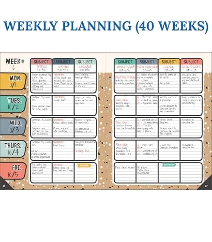 Carson Dellosa We Belong Teacher Planner 2026-2027, Undated 8" x 11" | Spiral Bound Lesson Plan Book with Stickers, Class Schedule, Weekly Calendar, Classroom Must Haves, Homeschool Essentials thumbnail 3