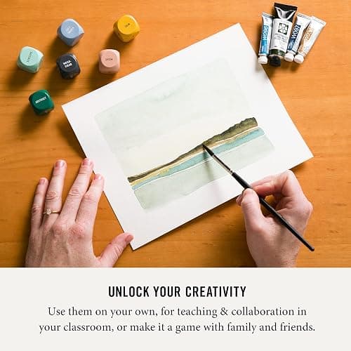Two Tumbleweeds Art Dice - Drawing & Painting Game for Adults, Artists & Teachers - Set of 9 Dice for Creative Inspiration - Drawing Prompts for Studio and Classroom - Gift for Artist - 1+ Players thumbnail 6