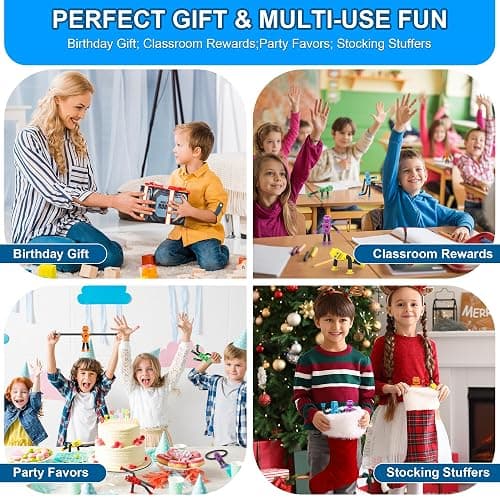 Robot Suction Cup Toys Pop Tubes | 6 PCS-Stretchy Sensory Fidget Toys for Kids Ages 3+ | Perfect for Travel, Party Favors,Autism, Stress Relief Stocking Stuffers thumbnail 7
