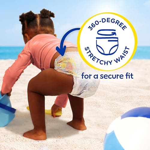 Pampers Swim Diapers - Splashers - Size 2-3, 20 Count, Gap-Free Disposable Baby Swimming Pants thumbnail 6