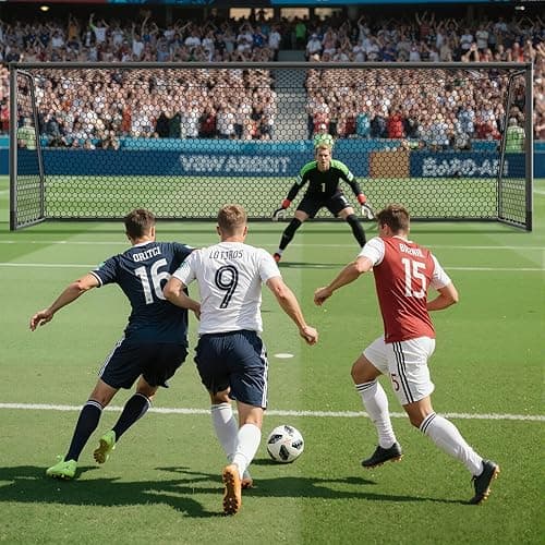 NAIZEA Soccer Goals - 24x8/21x7/18x7/12x6/16x7/10x6/8x6/6x4FT Soccer Goals for Backyard - Metal Soccer Goal for Youth Adult - Multiple Sizes Colors- Perfect for Games Indoor Outdoor thumbnail 9