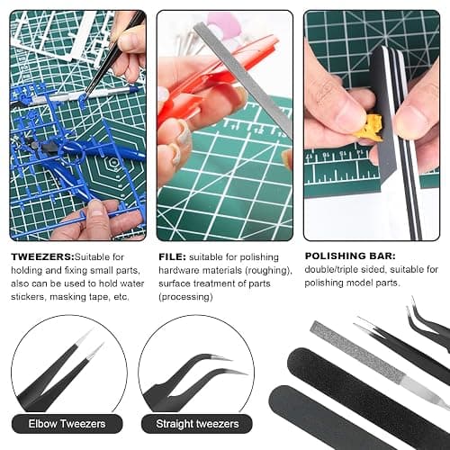 Fippy 11PCS Model Kit Tools, Gundam Model Tool Kit, Hobby Building Tools Kit for Gundam Basic Model Assembling, Building and Repairing thumbnail 4