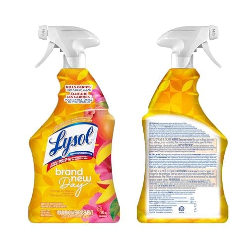Lysol Brand New Day All Purpose Cleaner, Mango & Hibiscus, 650 mL | Grease Fighting, Multi Surface Cleaner Trigger Spray, Removes Soap Scum thumbnail 7