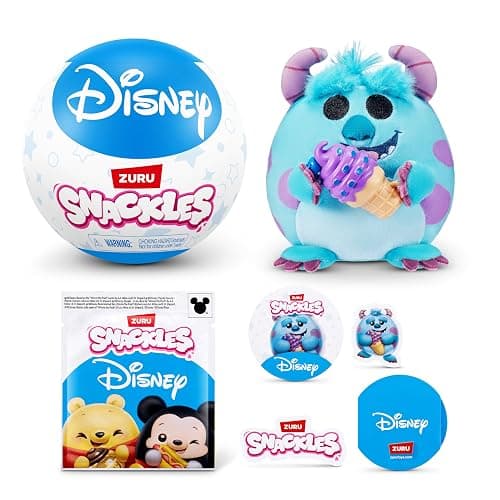 Snackles Licensed Character Disney 5-inch Plush by ZURU, Plush with Snack Accessory - Image 1