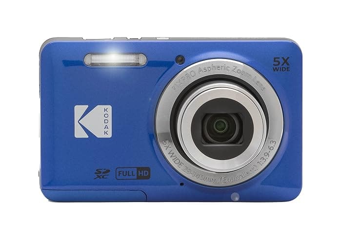 Kodak PIXPRO FZ55 Digital Camera (Blue) + Black Point & Shoot Camera Case + Transcend 64GB SD Memory Card + Tri-fold Memory Card Wallet + Hi-Speed SD USB Card Reader + More! thumbnail 4