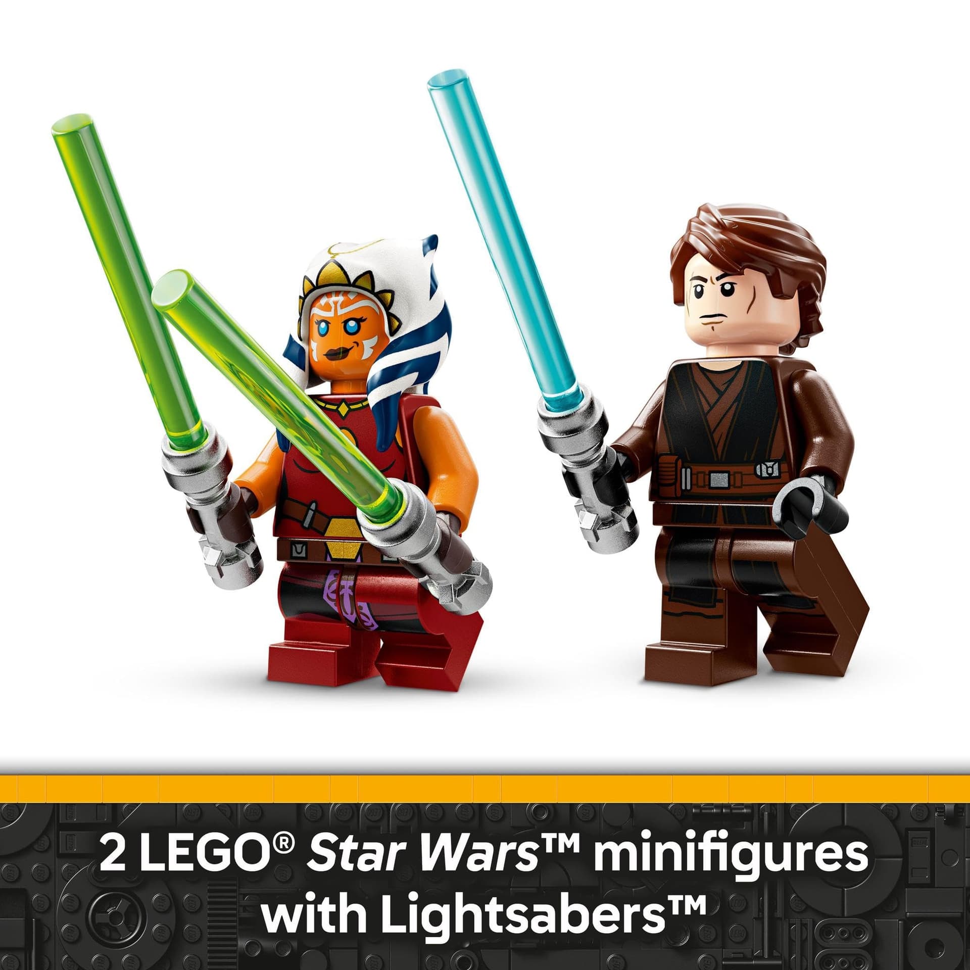 LEGO Star Wars Ahsoka’s Jedi Interceptor Building Toy for 8+ Year Old Boys & Girls, Set Features 2 Minifigures with Lightsabers and Droid Figure for The Clone Wars Fans, Buildable Kids Toy 75401 thumbnail 5