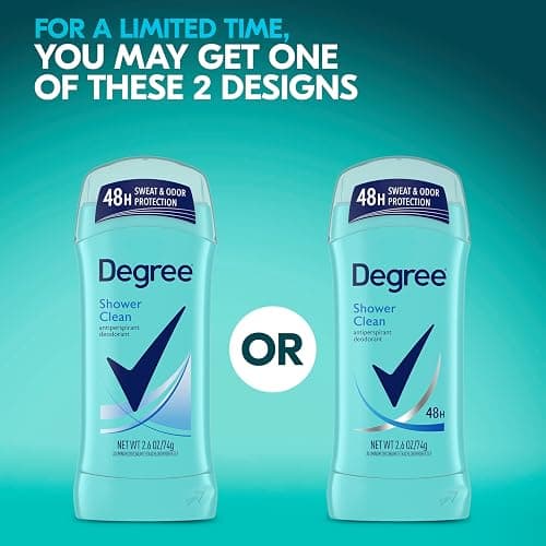 Degree Antiperspirant Deodorant Twin Pack Shower Clean 48-Hour Sweat and Odor Protection Antiperspirant for Women 2.6 oz thumbnail 3