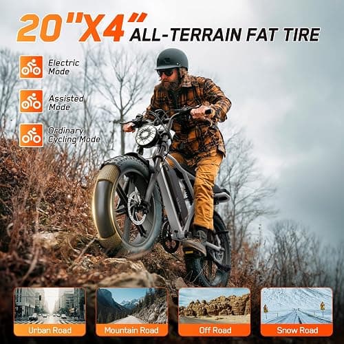 TST Electric Bike for Adults, 48V 15Ah Battery, 1500W Peak Motor, Fat Tire | Dual Suspension ,7-speed Gears, 3 Working Modes, Powerful, LCD Display, Suitable for Commuters and Beginner Cyclists thumbnail 7