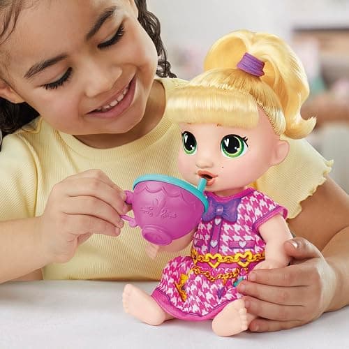 Baby Alive Bubbly Tea Party LaLa GooGoo Doll with Teapot Accessories, Blonde Hair, 11 Inches, Kids Toys, Ages 3+ thumbnail 12