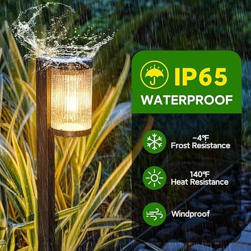ELECLINK Solar Pathway Lights Outdoor, 6 Pack Upgraded Outdoor Solar Lights for Outside Super Bright Up to 12Hrs, IP65 Waterproof Solar Garden Lights for Yard Path Walkway Decor Landscape Lighting thumbnail 4